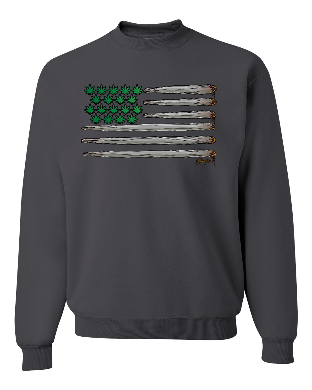 Sudadera de cuello redondo unisex con bandera de EE. UU. - Imagen 4 de 8