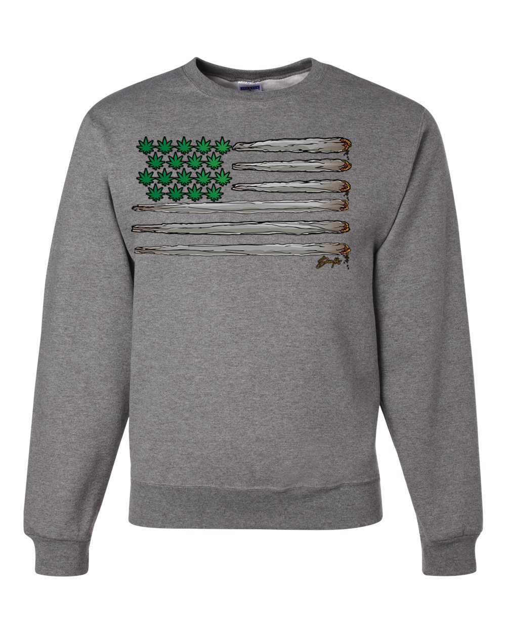 Sudadera de cuello redondo unisex con bandera de EE. UU. - Imagen 6 de 8
