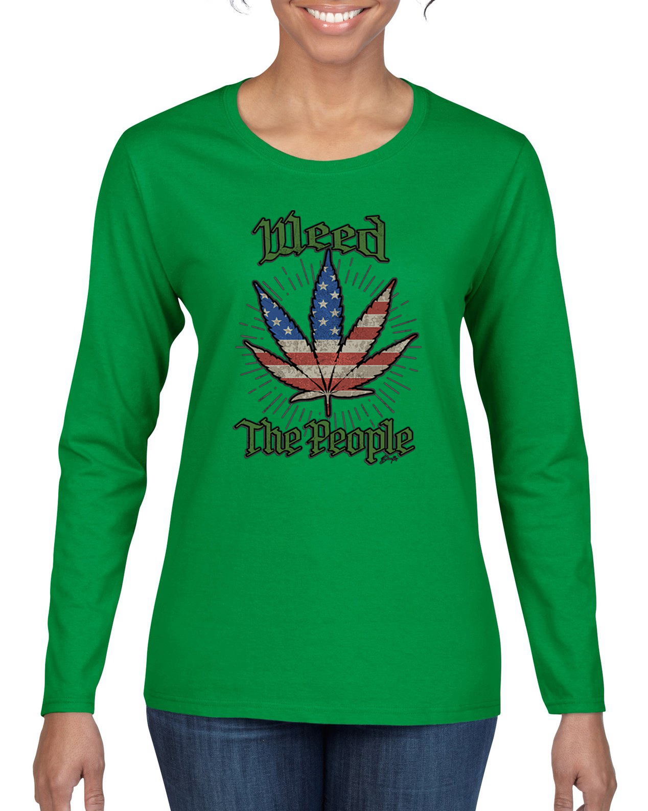 Weed the People Weed Damen-Grafik-Langarm-T-Shirt - Bild 5 von 6