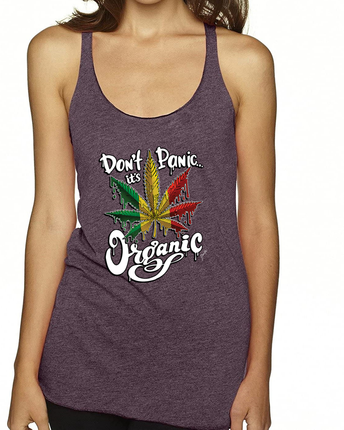 Don't Panic It's Organic Tri-Blend Racerback Tank Top - Picture 16 of 16
