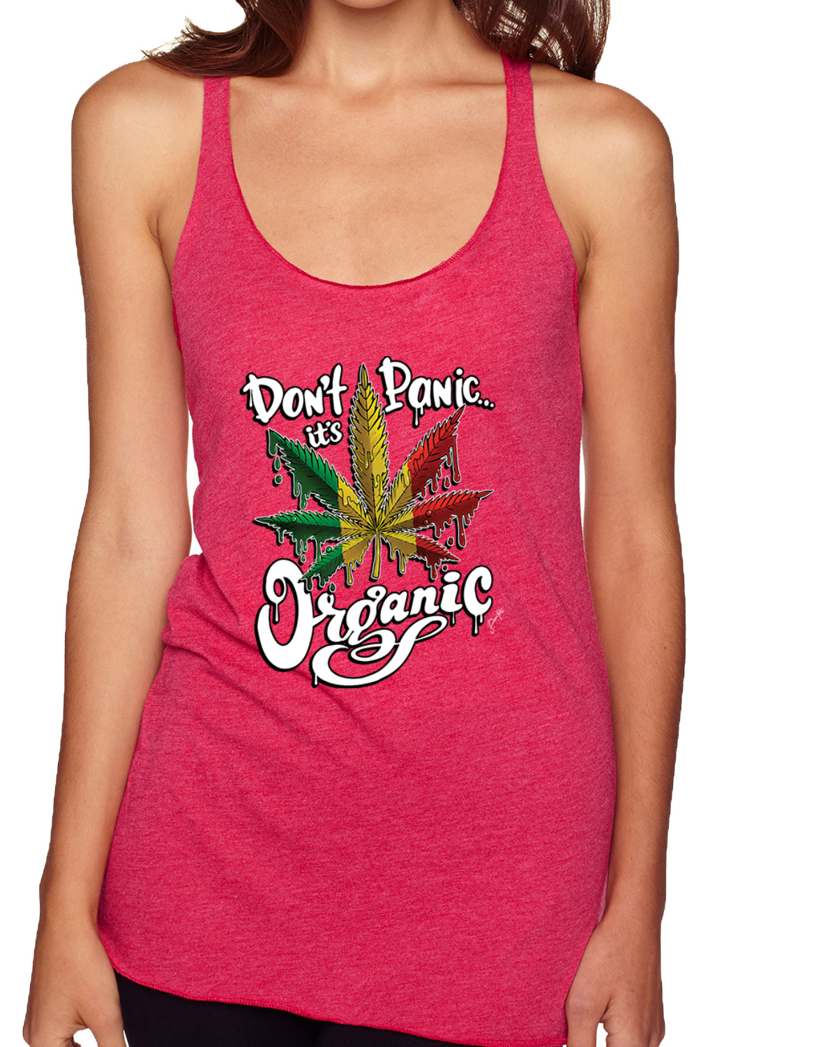 Don't Panic It's Organic Tri-Blend Racerback Tank Top - Picture 14 of 16