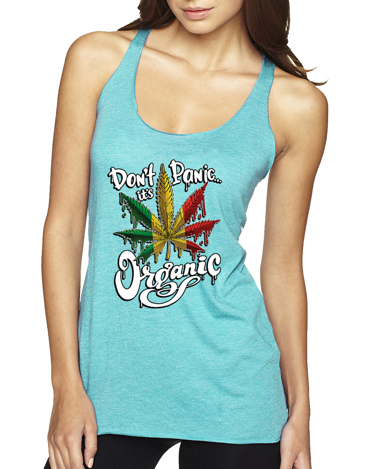 Don't Panic It's Organic Tri-Blend Racerback Tank Top - Picture 5 of 16