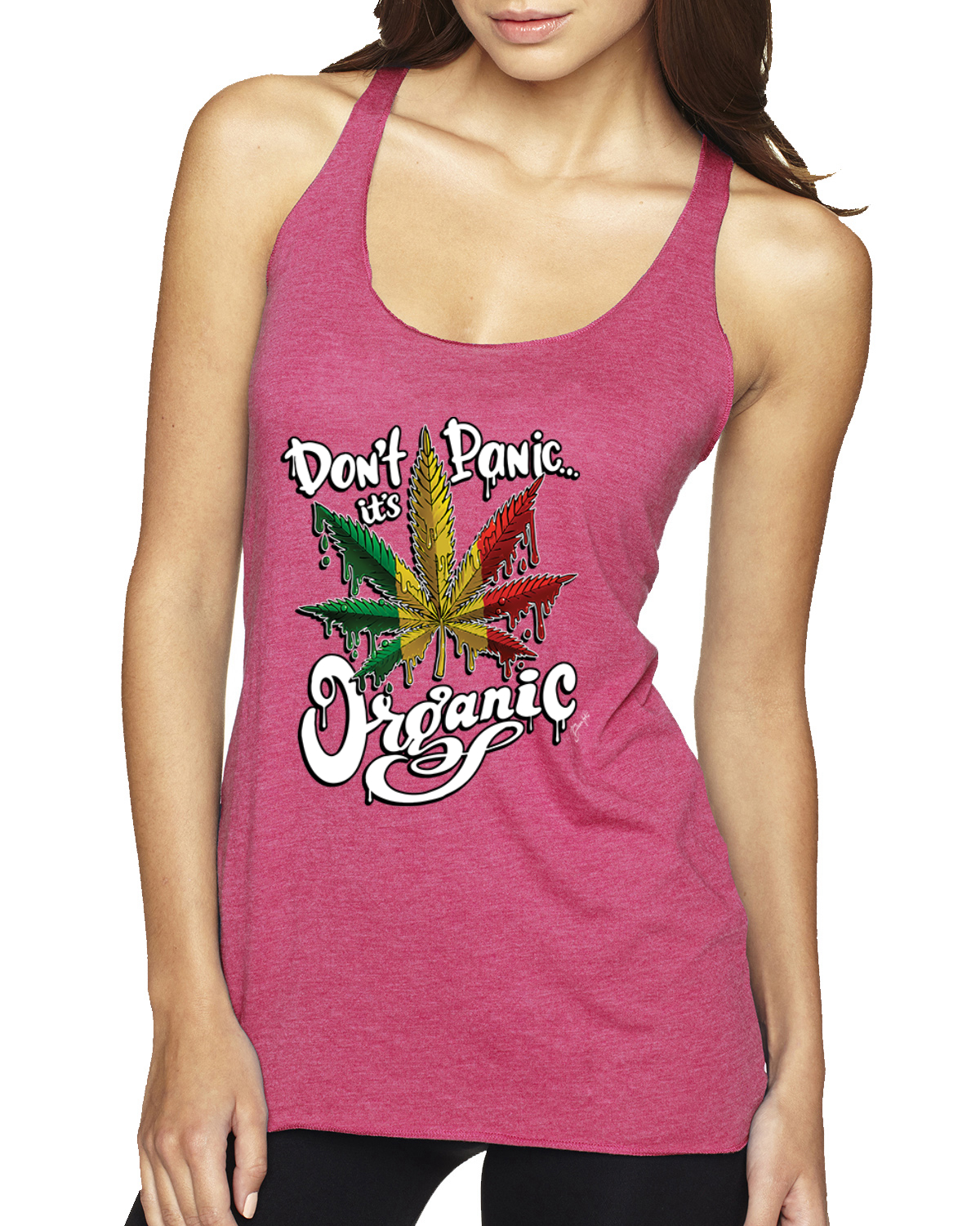 Don't Panic It's Organic Tri-Blend Racerback Tank Top - Picture 15 of 16