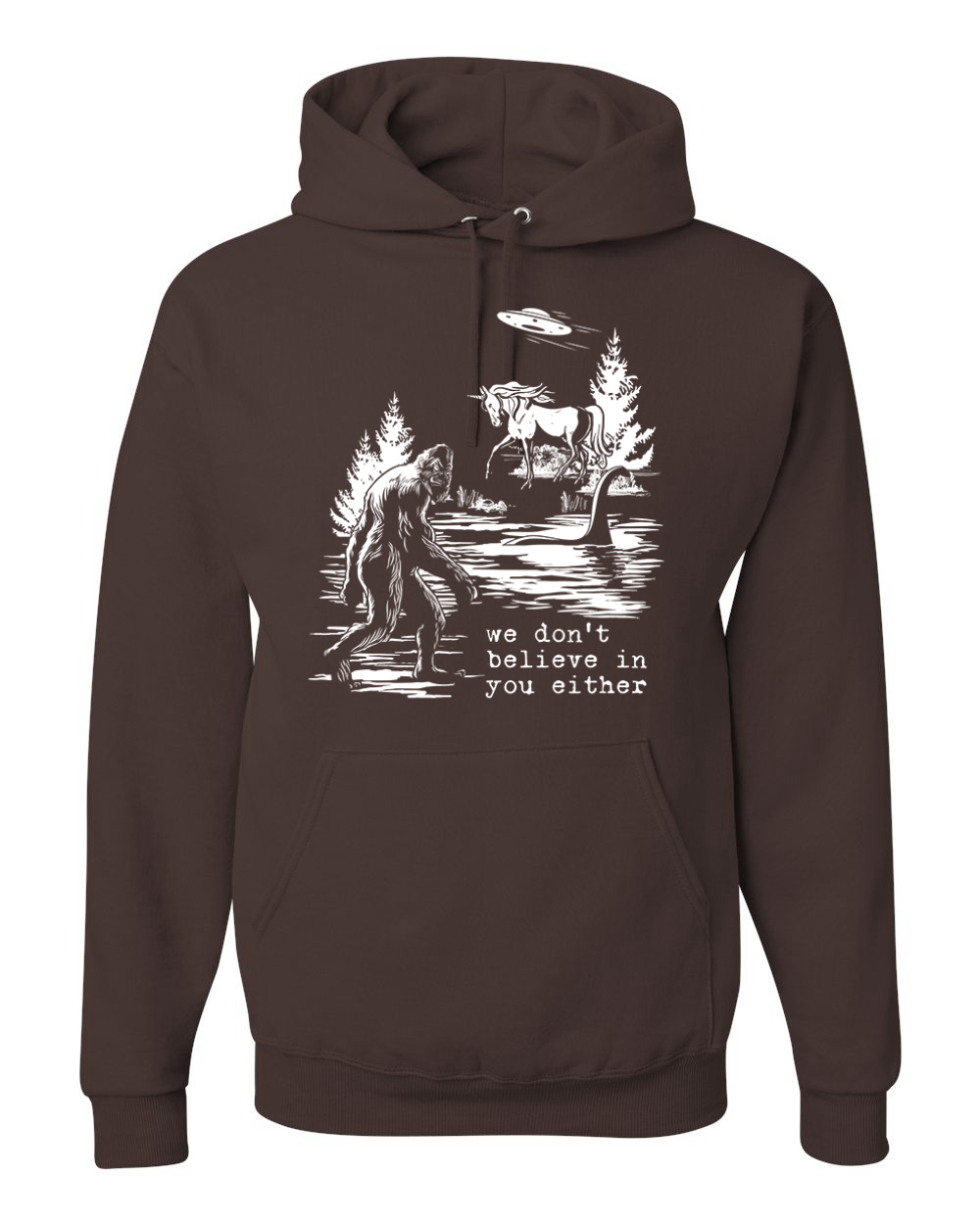We Don't Believe Either Bigfoot Unicorns Unisex Hoodie Sweatshirt - Picture 22 of 28