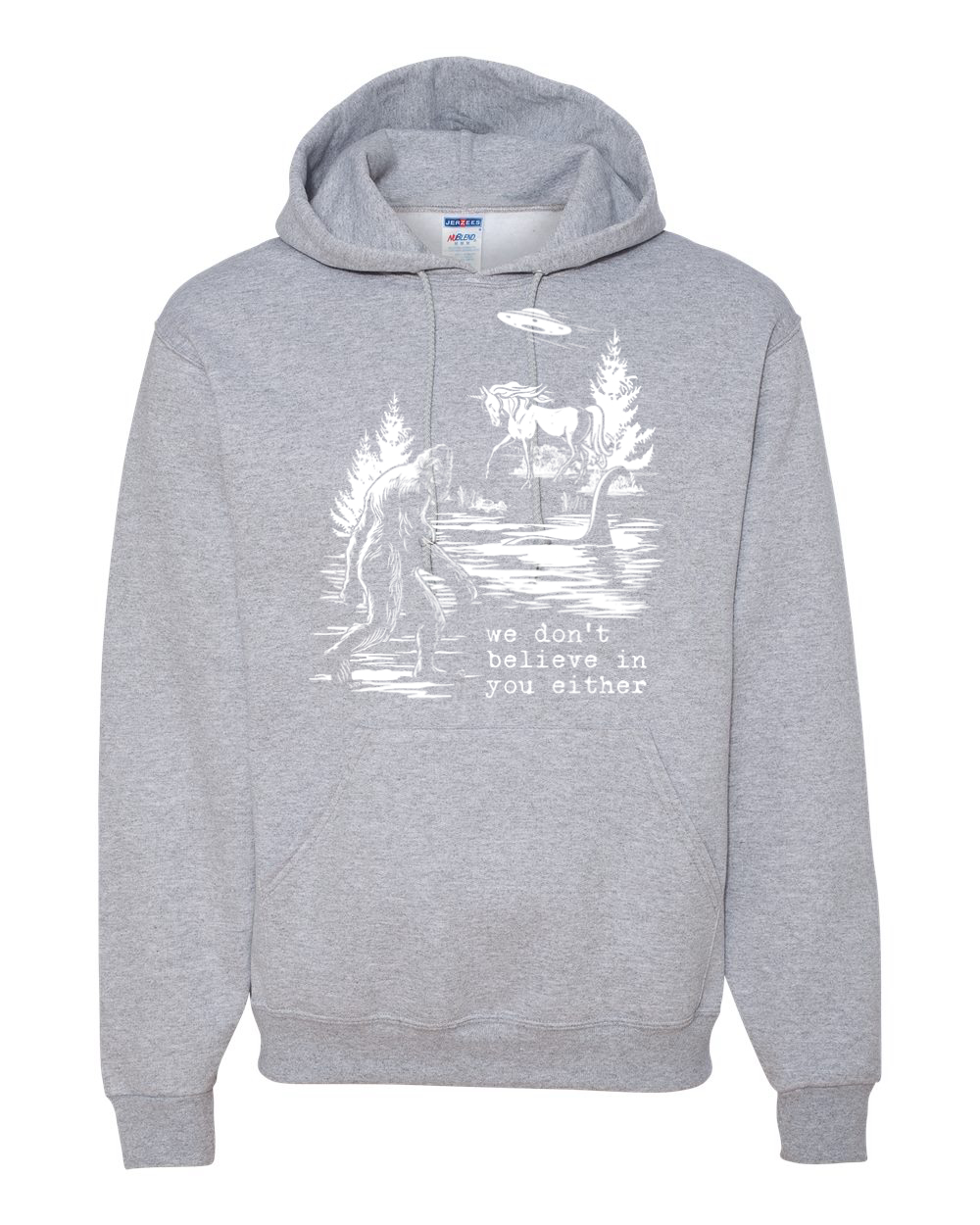 We Don't Believe Either Bigfoot Unicorns Unisex Hoodie Sweatshirt - Picture 8 of 28