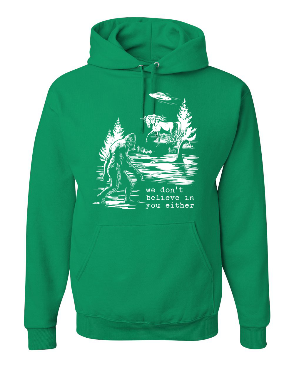 We Don't Believe Either Bigfoot Unicorns Unisex Hoodie Sweatshirt - Picture 9 of 28