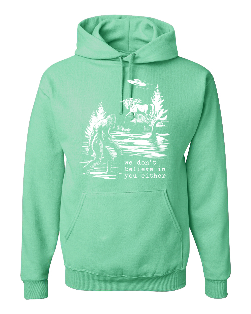 We Don't Believe Either Bigfoot Unicorns Unisex Hoodie Sweatshirt - Picture 24 of 28