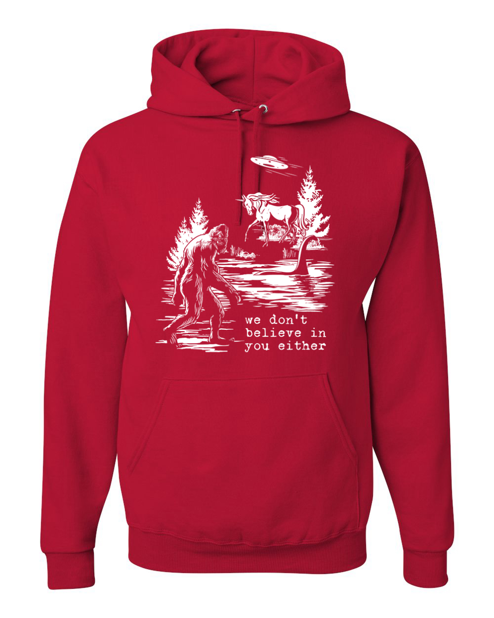 We Don't Believe Either Bigfoot Unicorns Unisex Hoodie Sweatshirt - Picture 16 of 28