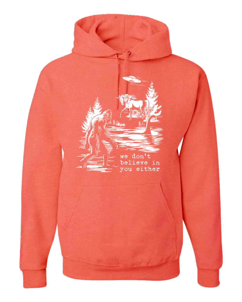 We Don't Believe Either Bigfoot Unicorns Unisex Hoodie Sweatshirt - Picture 27 of 28