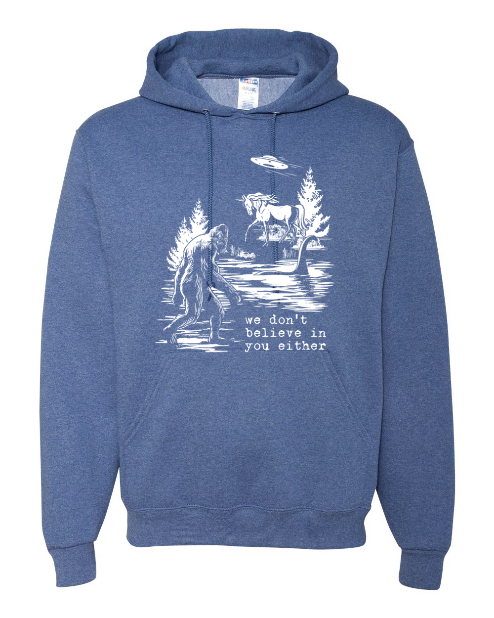 We Don't Believe Either Bigfoot Unicorns Unisex Hoodie Sweatshirt - Picture 18 of 28