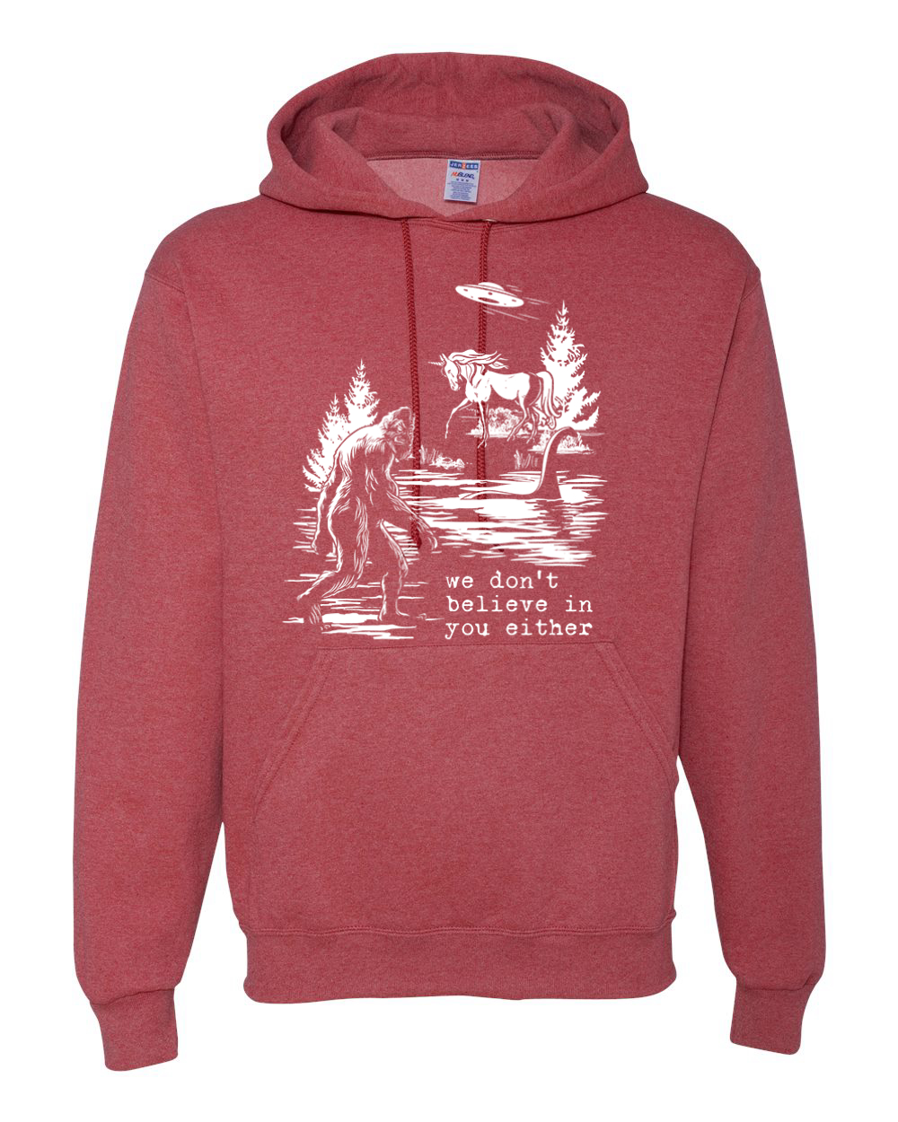 We Don't Believe Either Bigfoot Unicorns Unisex Hoodie Sweatshirt - Picture 20 of 28