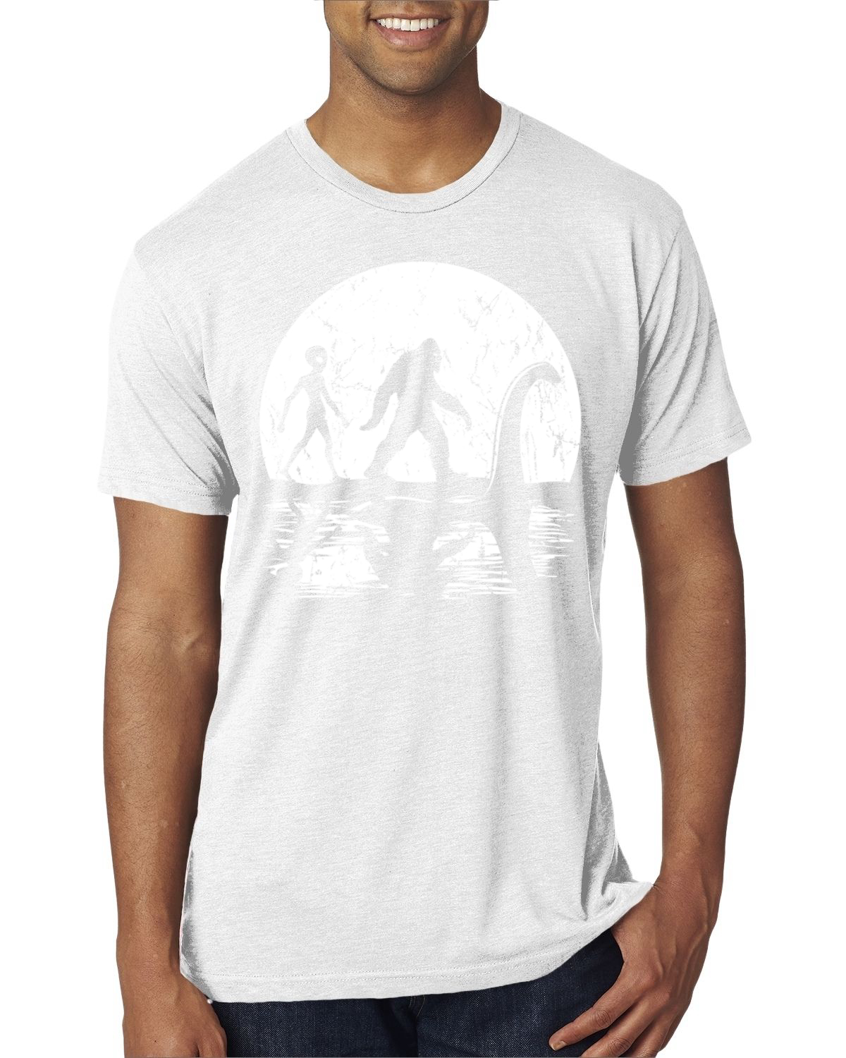 Camiseta Moon Silhoutte Bigfoot Shadow Big 3 Myths Hombres Premium Tri Blend - Imagen 5 de 17