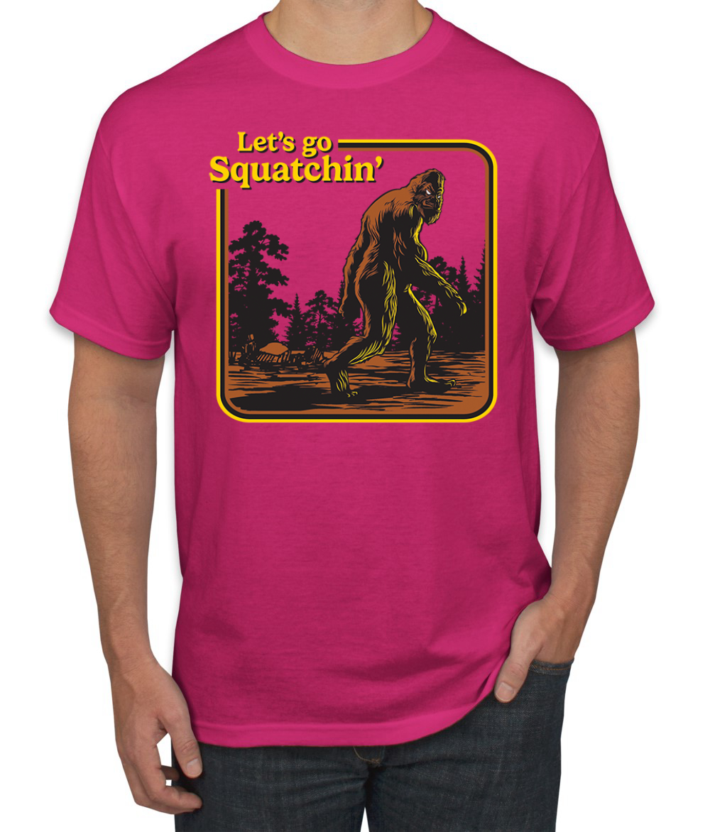 Let's Go Squatchin Bigfoot Men T-Shirt - Picture 6 of 28