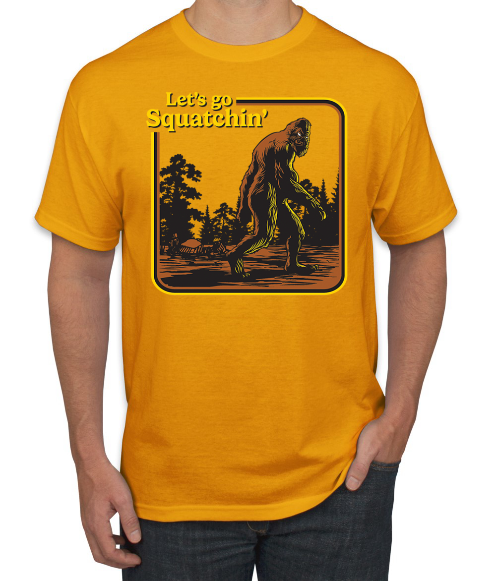 Let's Go Squatchin Bigfoot Men T-Shirt - Picture 24 of 28