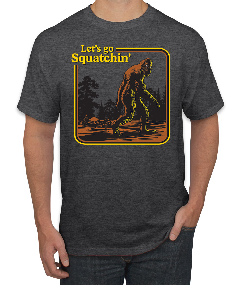 Let's Go Squatchin Bigfoot Men T-Shirt - Picture 7 of 28