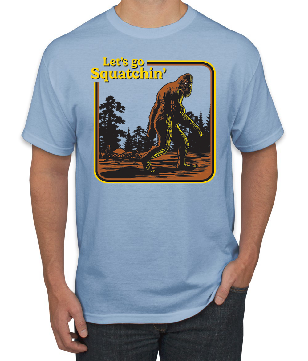 Let's Go Squatchin Bigfoot Men T-Shirt - Picture 25 of 28