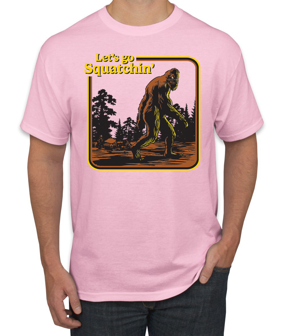 Let's Go Squatchin Bigfoot Men T-Shirt - Picture 10 of 28