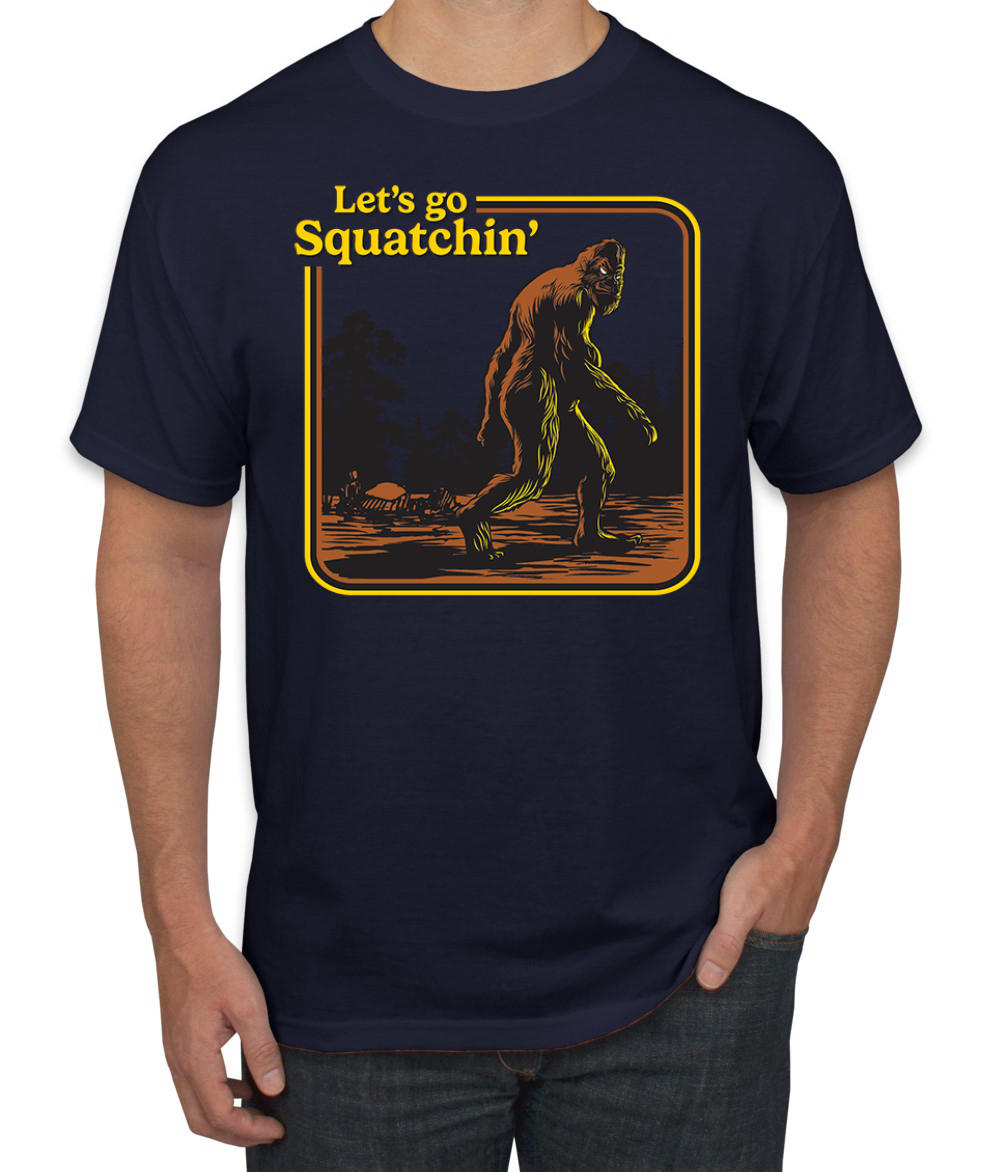 Let's Go Squatchin Bigfoot Men T-Shirt - Picture 12 of 28