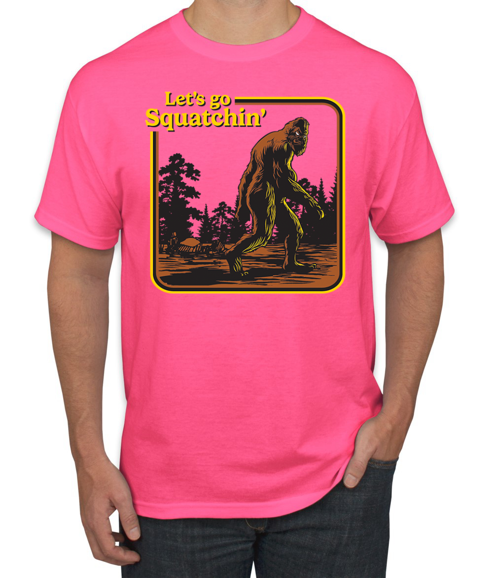 Let's Go Squatchin Bigfoot Men T-Shirt - Picture 13 of 28