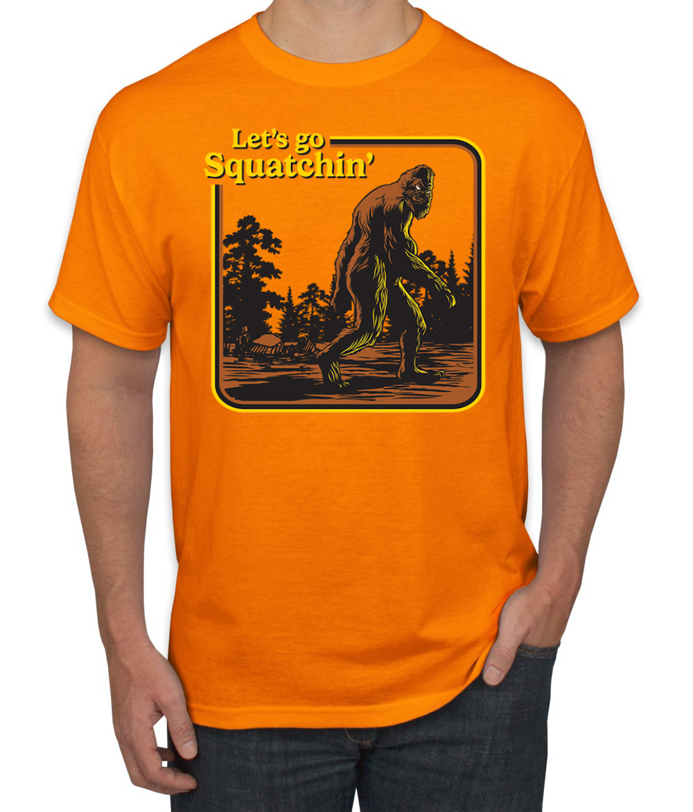 Let's Go Squatchin Bigfoot Men T-Shirt - Picture 14 of 28