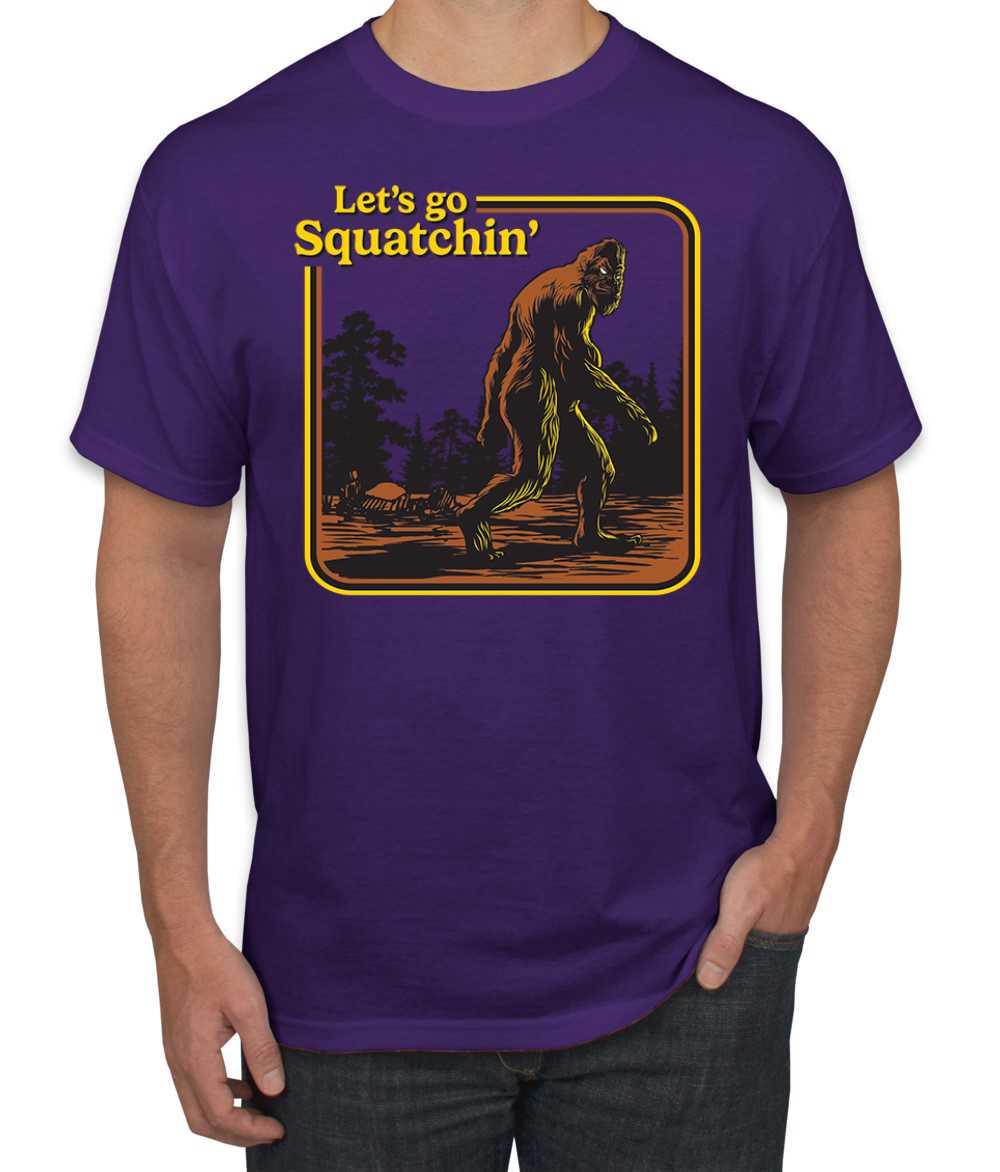 Let's Go Squatchin Bigfoot Men T-Shirt - Picture 15 of 28