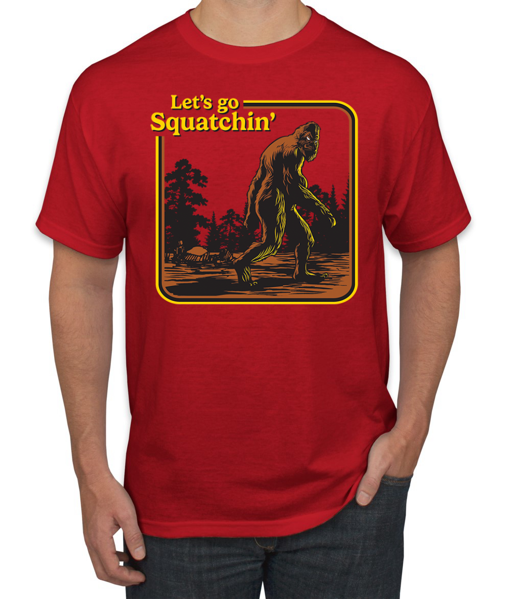 Let's Go Squatchin Bigfoot Men T-Shirt - Picture 16 of 28