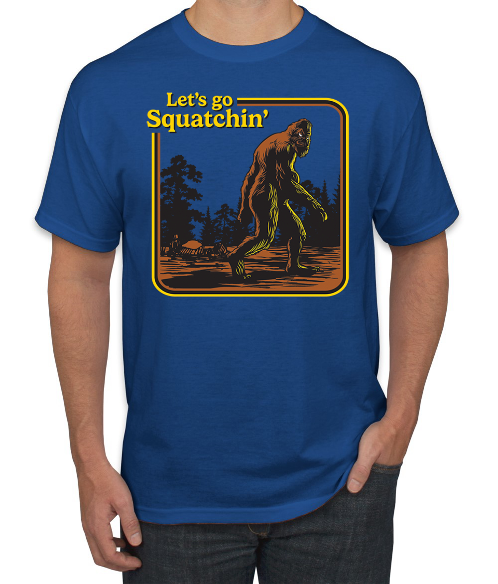 Let's Go Squatchin Bigfoot Men T-Shirt - Picture 17 of 28