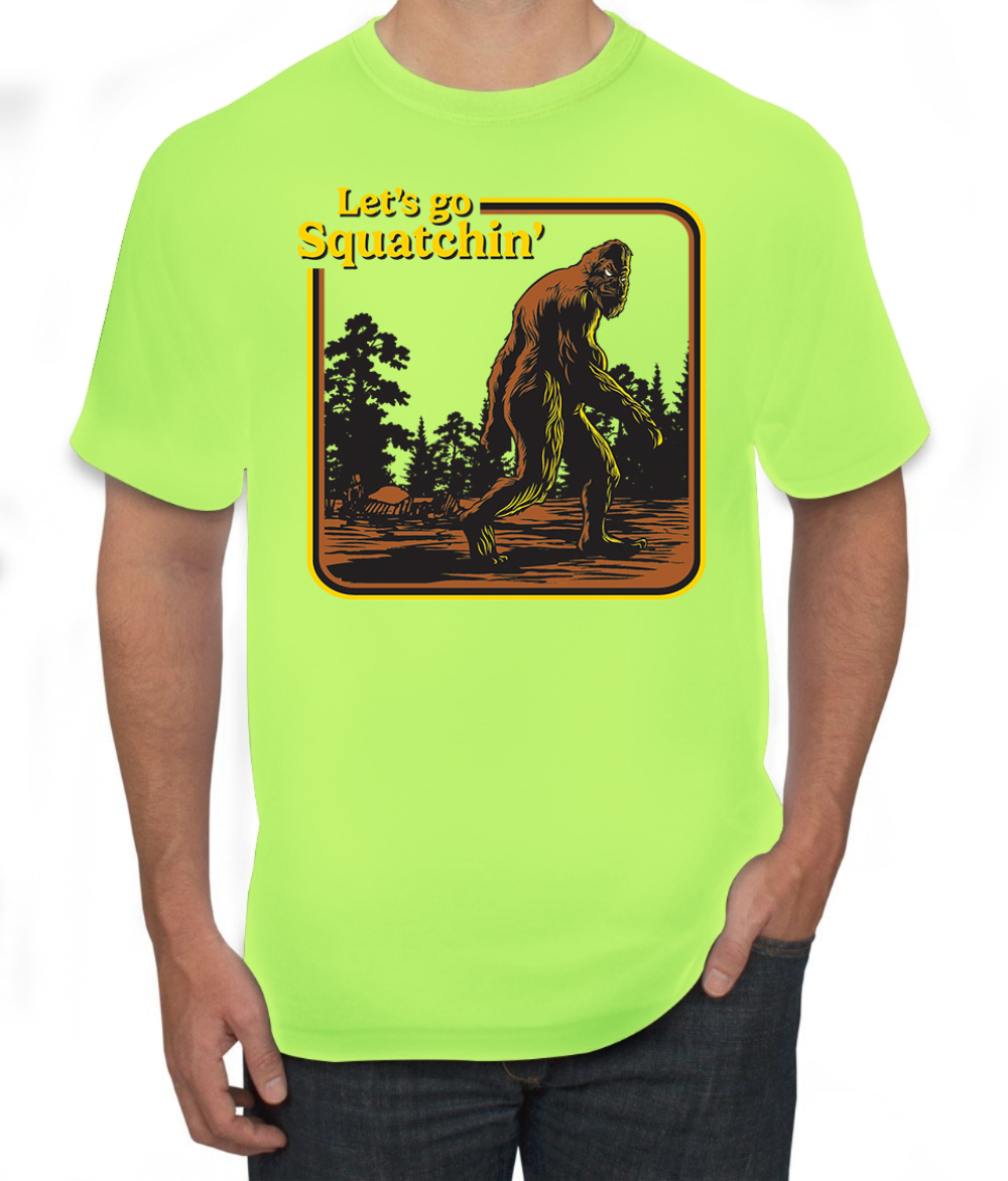 Let's Go Squatchin Bigfoot Men T-Shirt - Picture 22 of 28