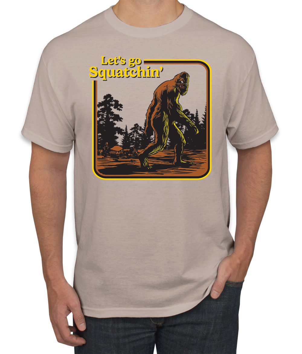 Let's Go Squatchin Bigfoot Men T-Shirt - Picture 28 of 28