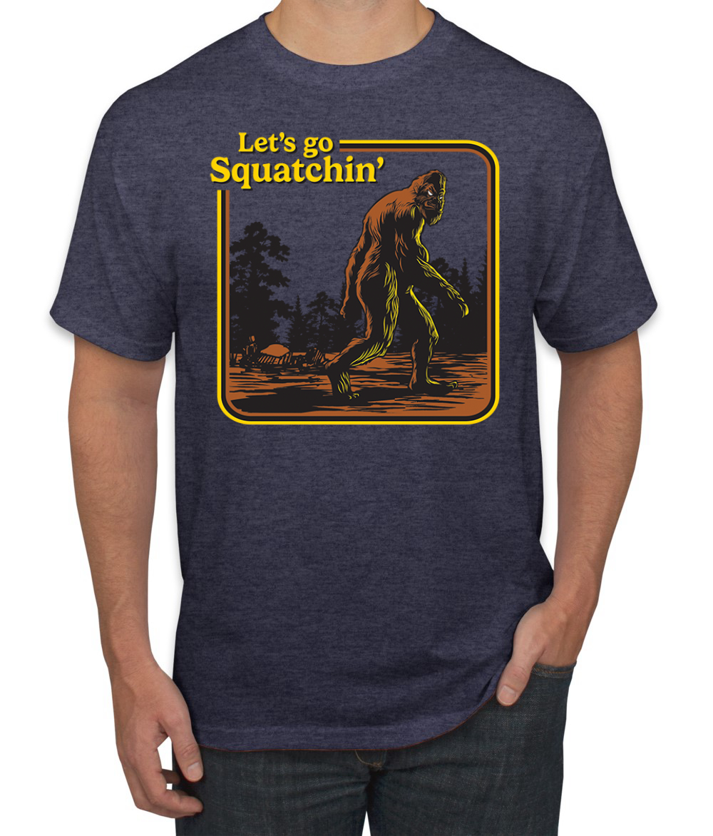Let's Go Squatchin Bigfoot Men T-Shirt - Picture 19 of 28