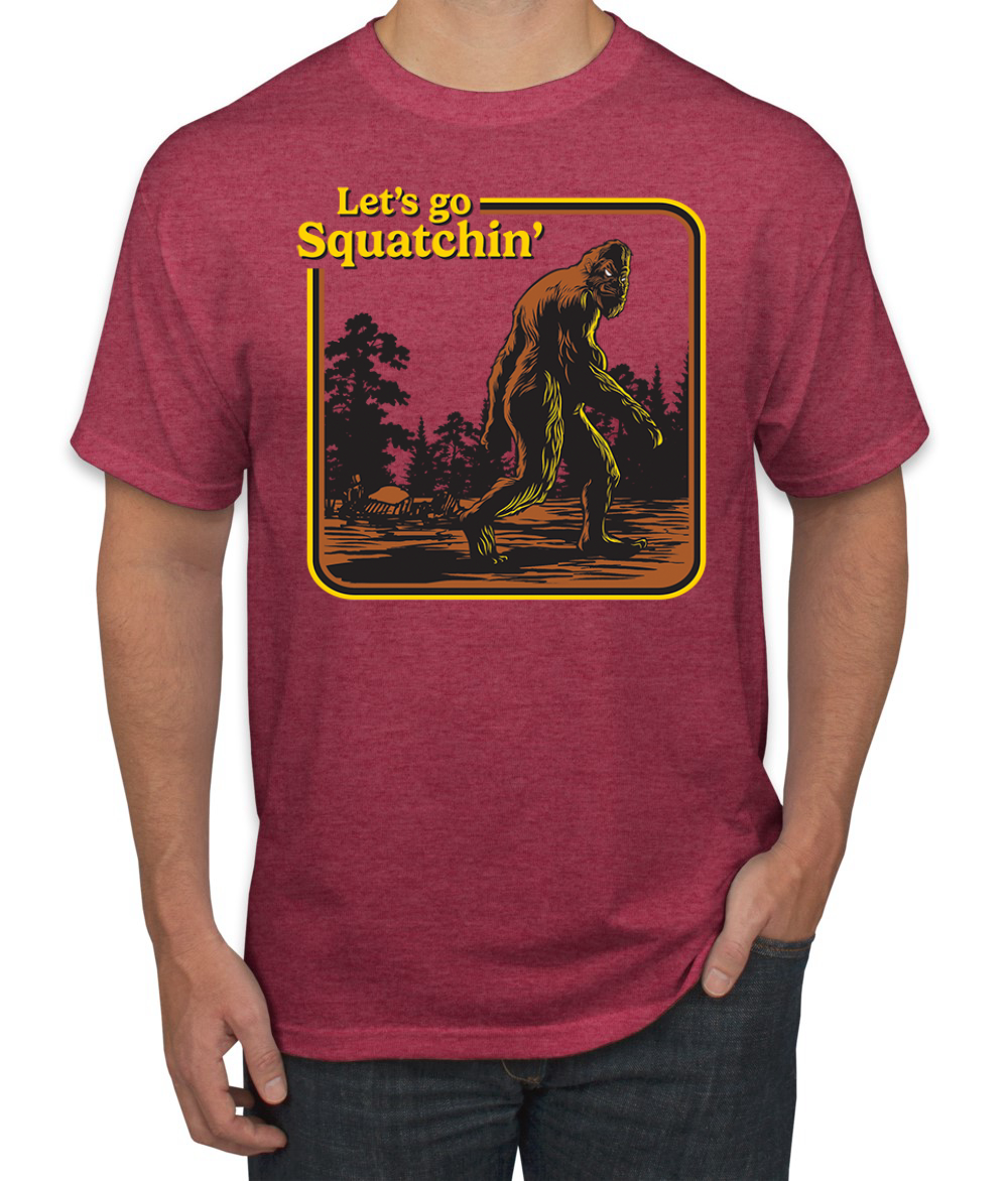 Let's Go Squatchin Bigfoot Men T-Shirt - Picture 20 of 28