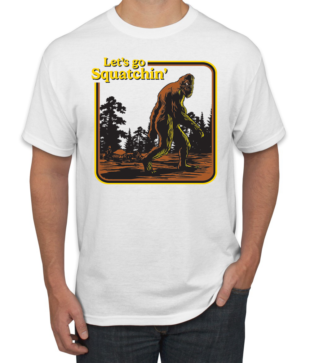 Let's Go Squatchin Bigfoot Men T-Shirt - Picture 21 of 28