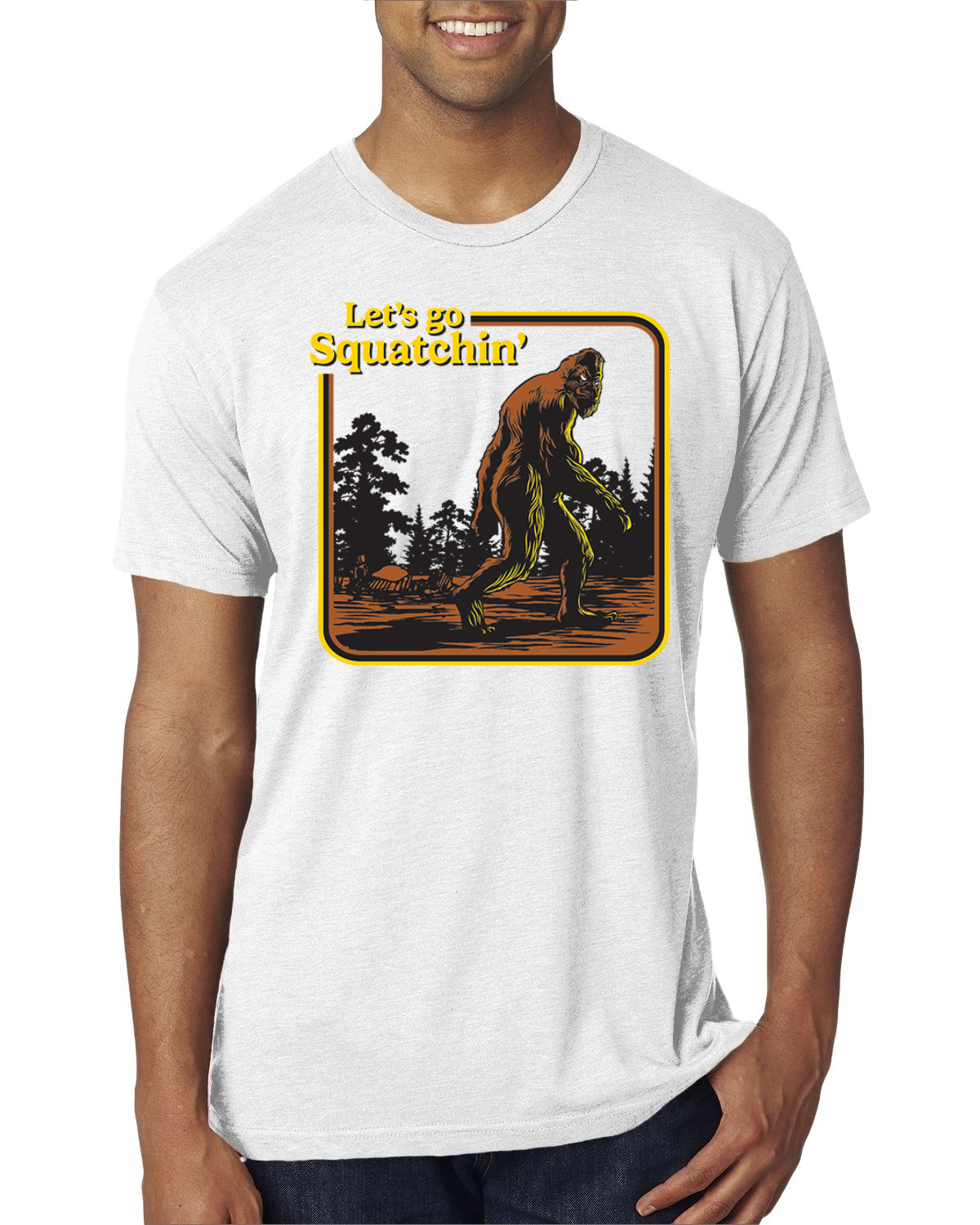 Camiseta Let's Go Squatchin Bigfoot Hombre Premium Tri Blend - Imagen 5 de 17