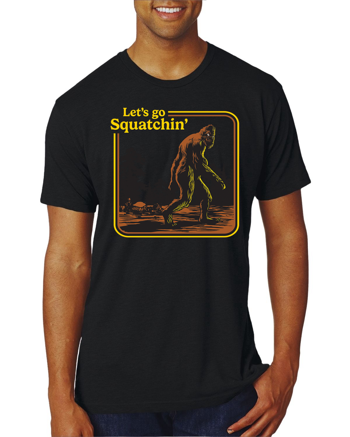 Camiseta Let's Go Squatchin Bigfoot Hombre Premium Tri Blend - Imagen 14 de 17