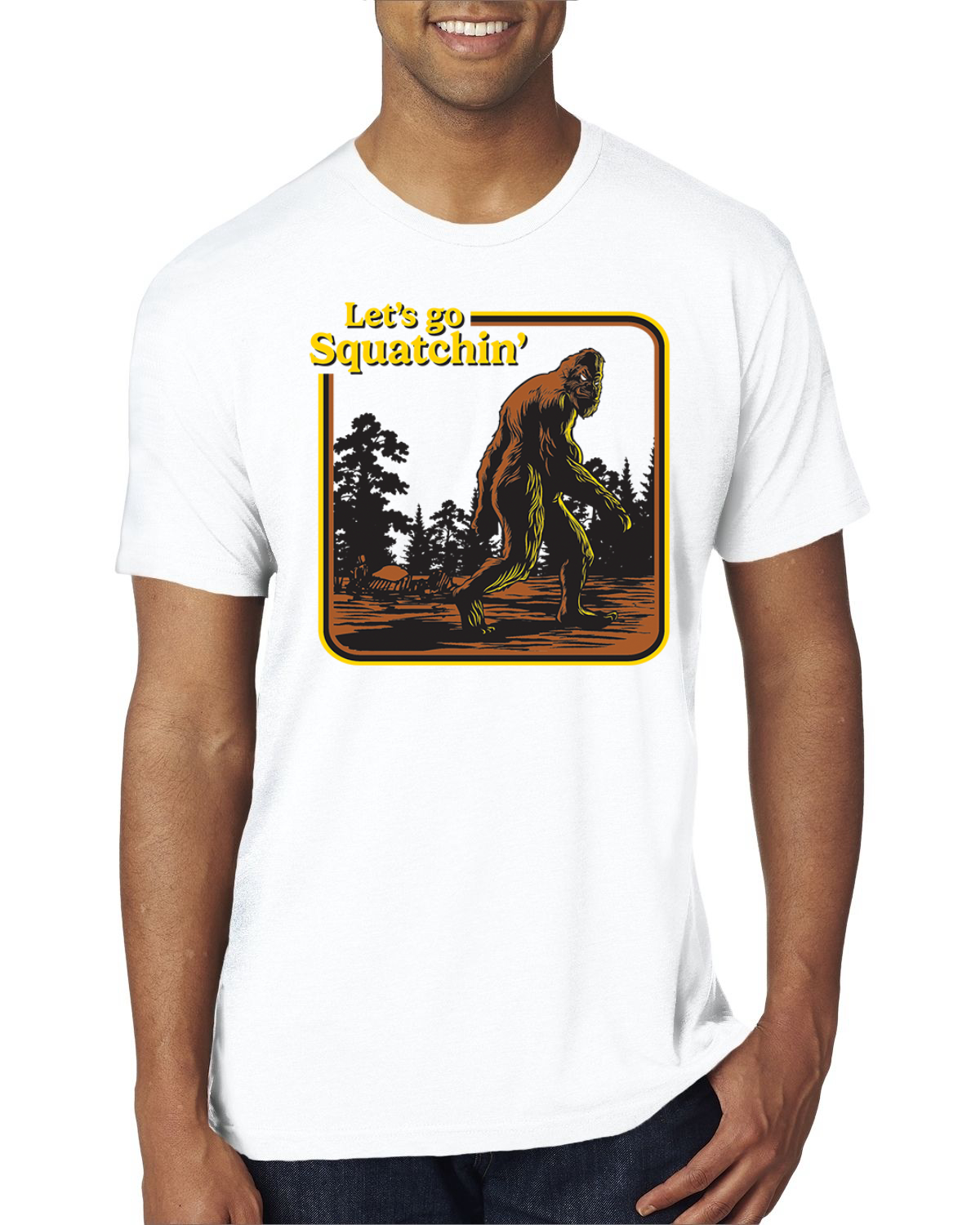 Camiseta Let's Go Squatchin Bigfoot Hombre Premium Tri Blend - Imagen 17 de 17