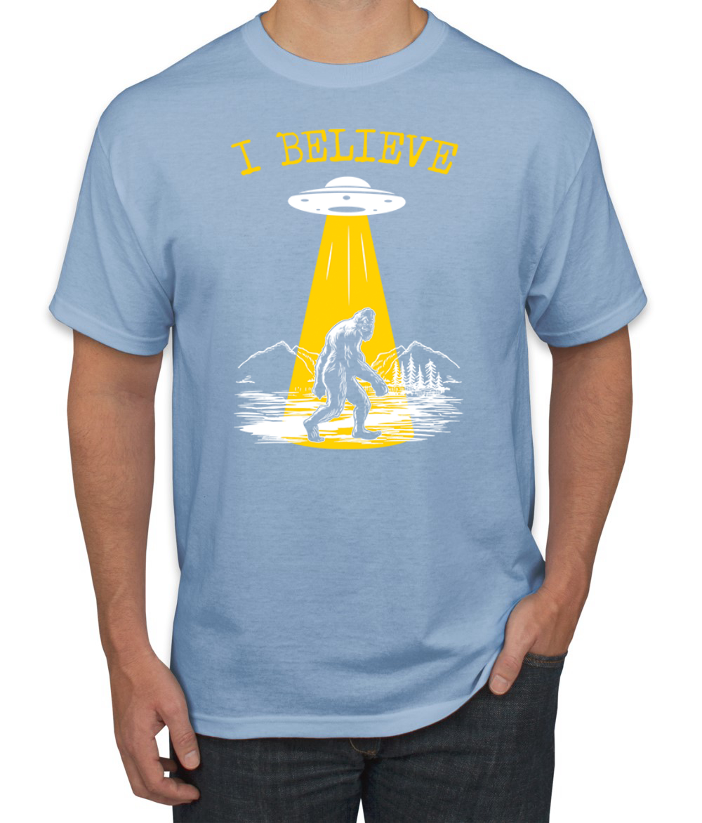 I Believe UFO Sasquatch Men T-Shirt - Picture 25 of 28