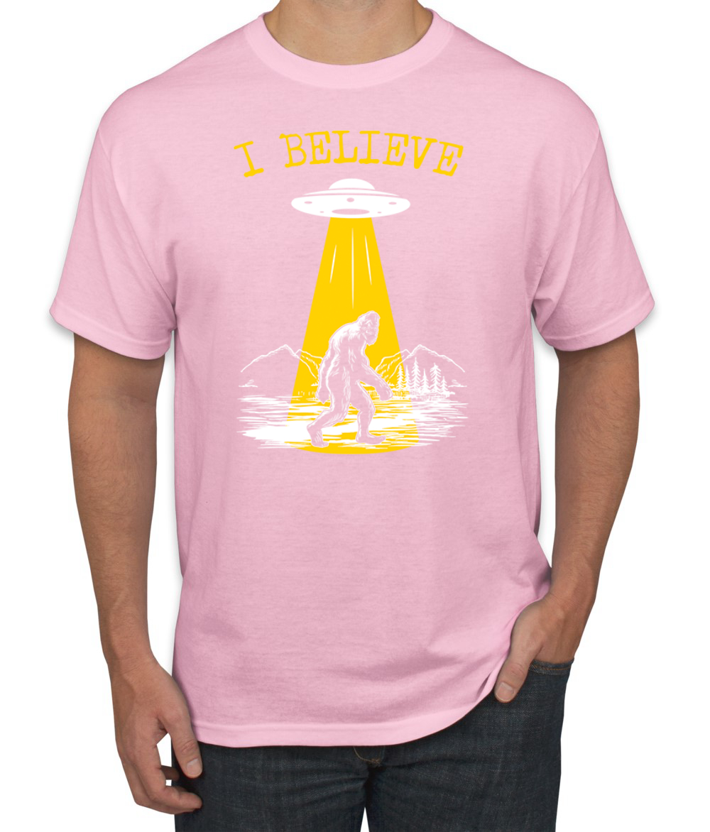 I Believe UFO Sasquatch Men T-Shirt - Picture 10 of 28