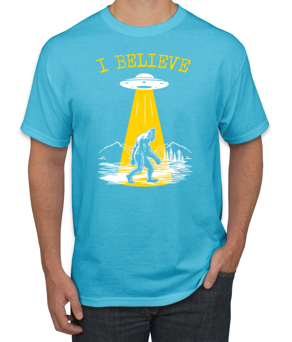 I Believe UFO Sasquatch Men T-Shirt - Picture 26 of 28