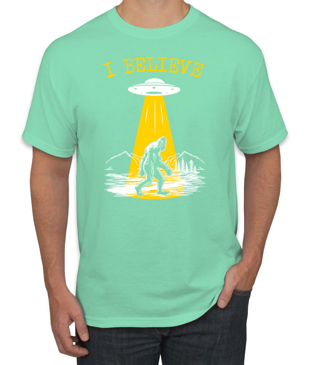 I Believe UFO Sasquatch Men T-Shirt - Picture 23 of 28