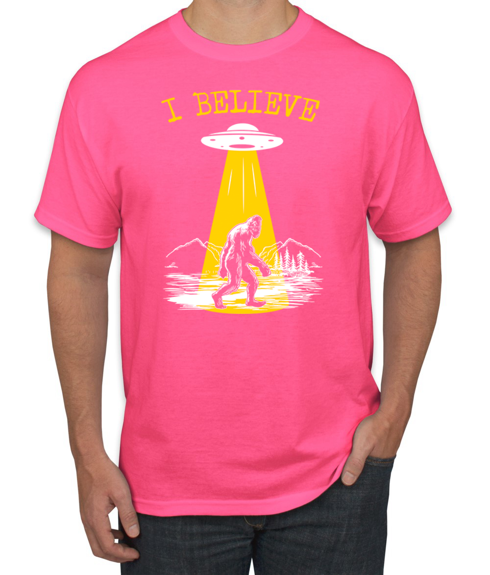 I Believe UFO Sasquatch Men T-Shirt - Picture 13 of 28