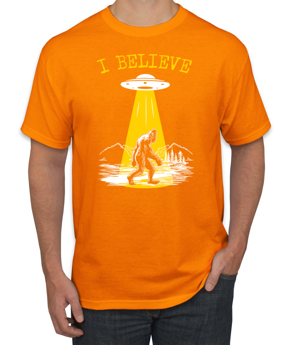 I Believe UFO Sasquatch Men T-Shirt - Picture 14 of 28