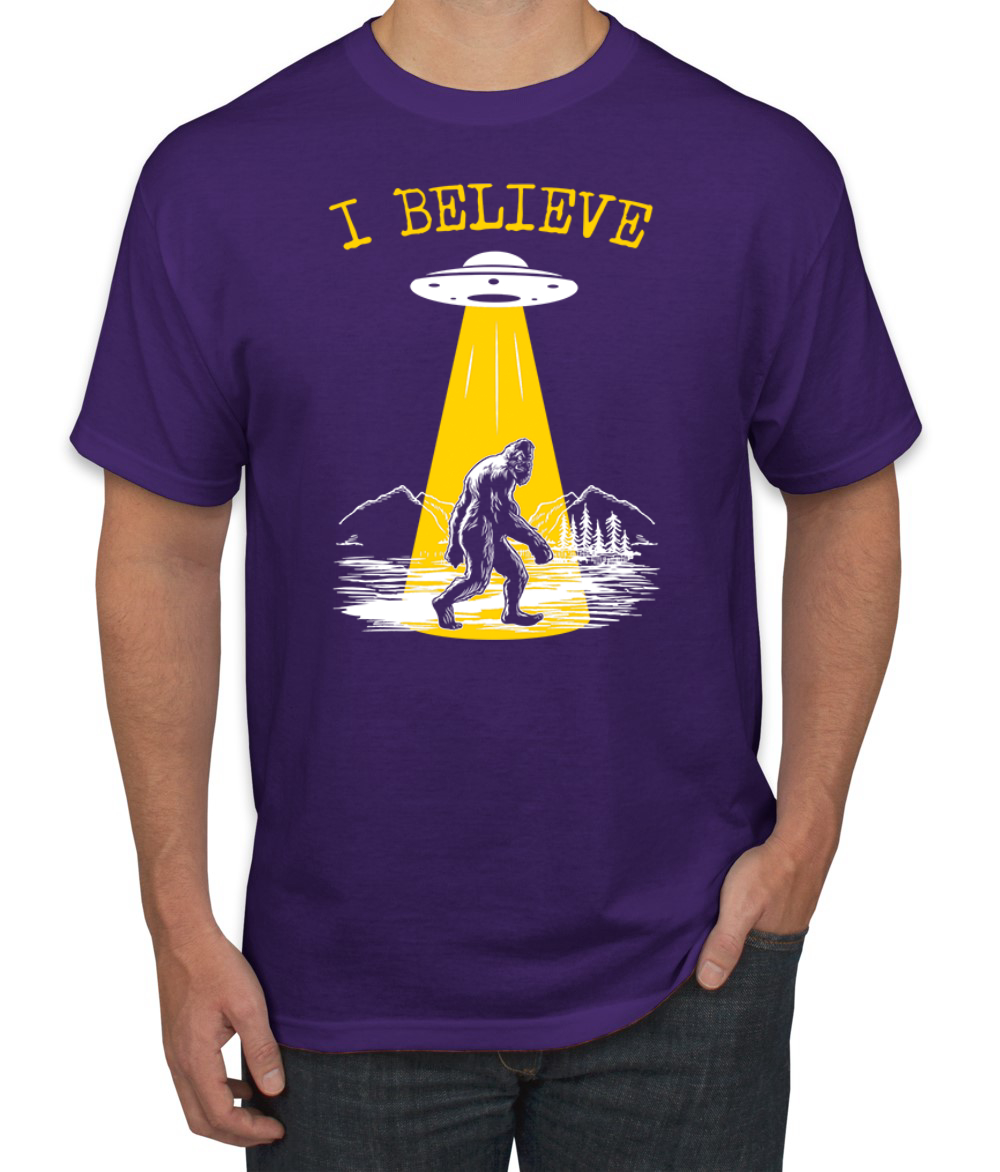 I Believe UFO Sasquatch Men T-Shirt - Picture 15 of 28