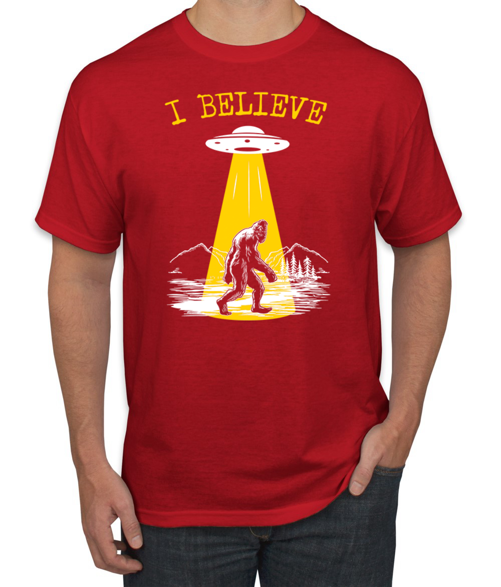 I Believe UFO Sasquatch Men T-Shirt - Picture 16 of 28