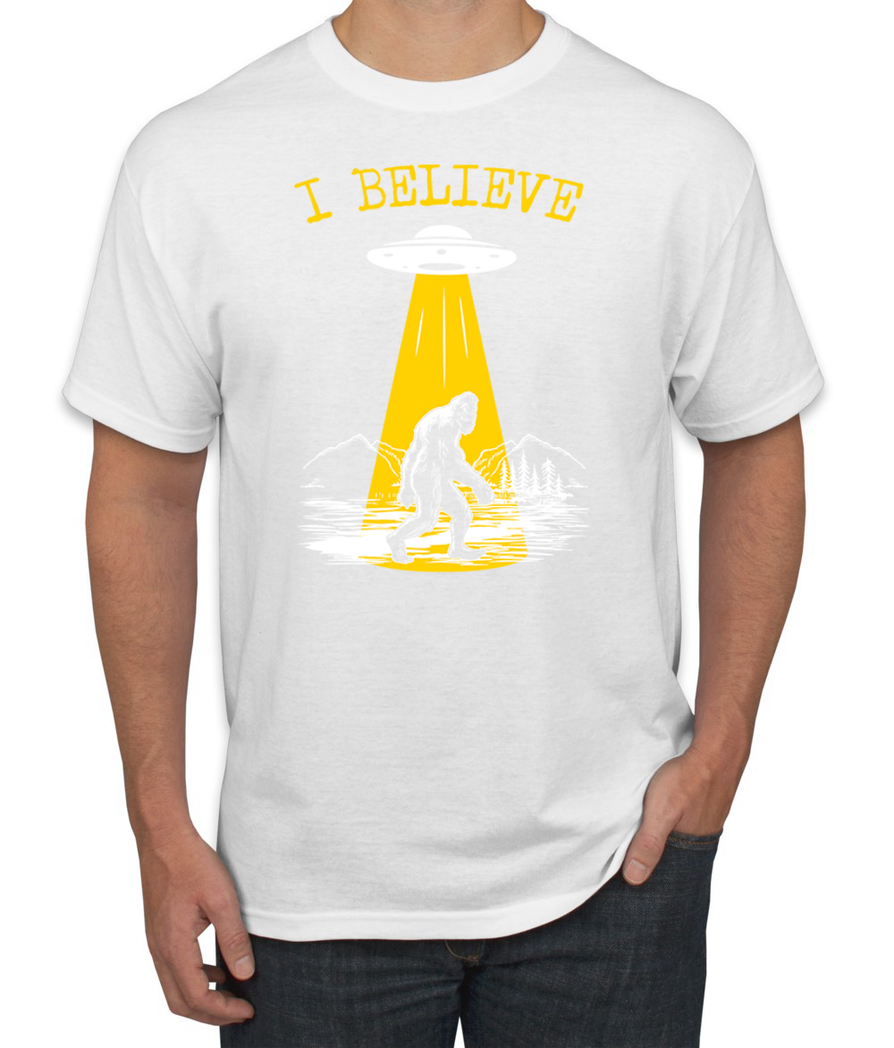 I Believe UFO Sasquatch Men T-Shirt - Picture 21 of 28