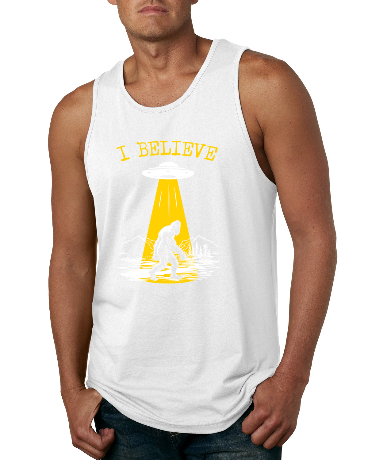 Camiseta sin mangas I Believe UFO Sasquatch para hombre - Imagen 9 de 9
