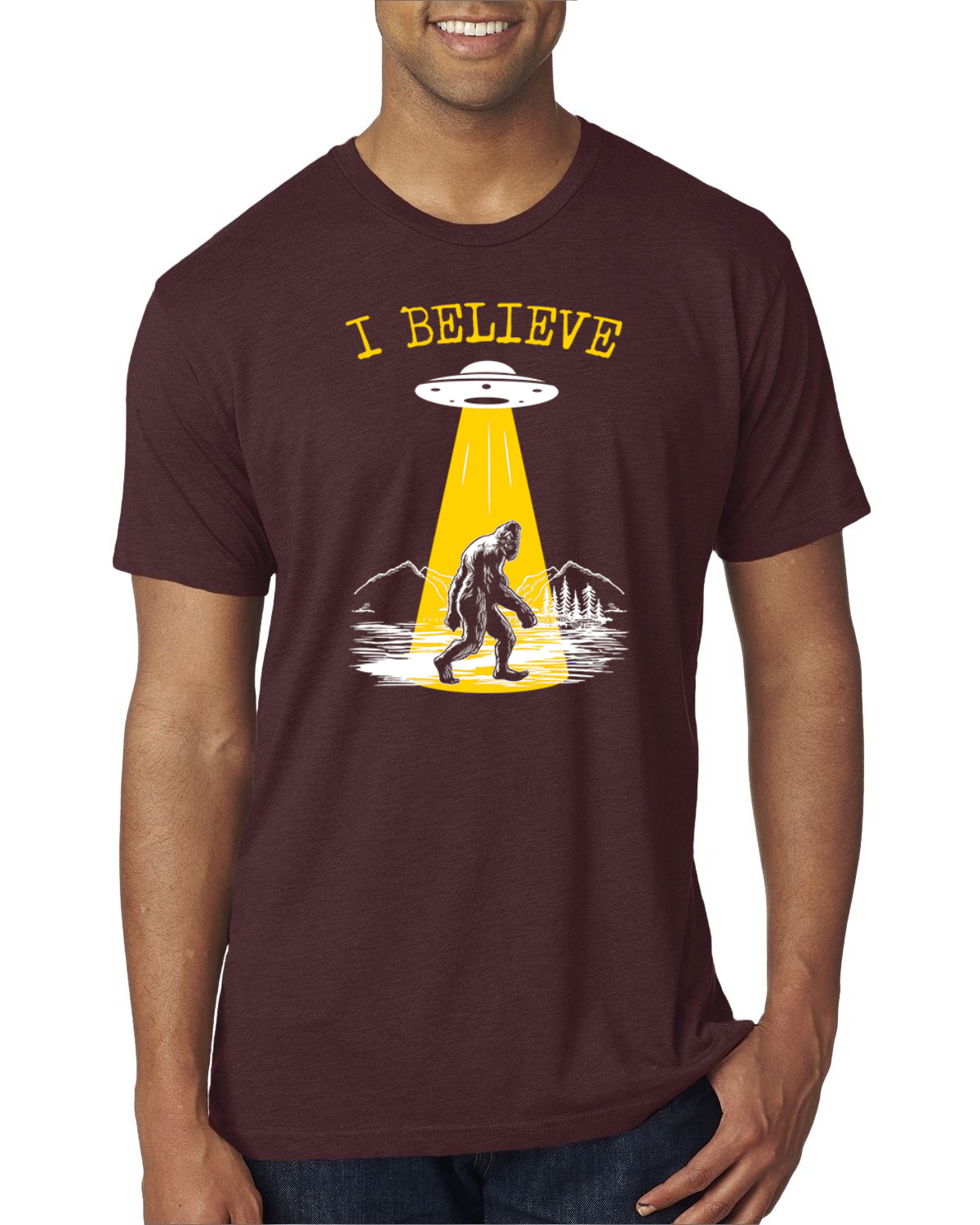 Camiseta I Believe UFO Sasquatch Hombre Premium Tri Blend - Imagen 13 de 17