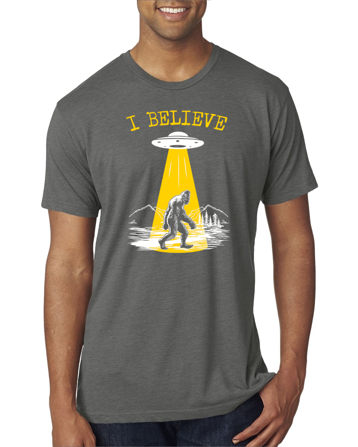 Camiseta I Believe UFO Sasquatch Hombre Premium Tri Blend - Imagen 15 de 17