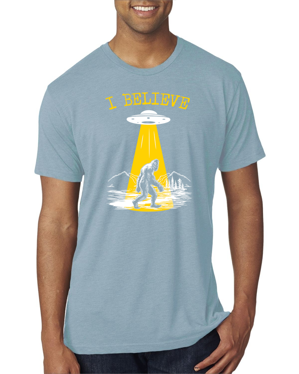 Camiseta I Believe UFO Sasquatch Hombre Premium Tri Blend - Imagen 16 de 17