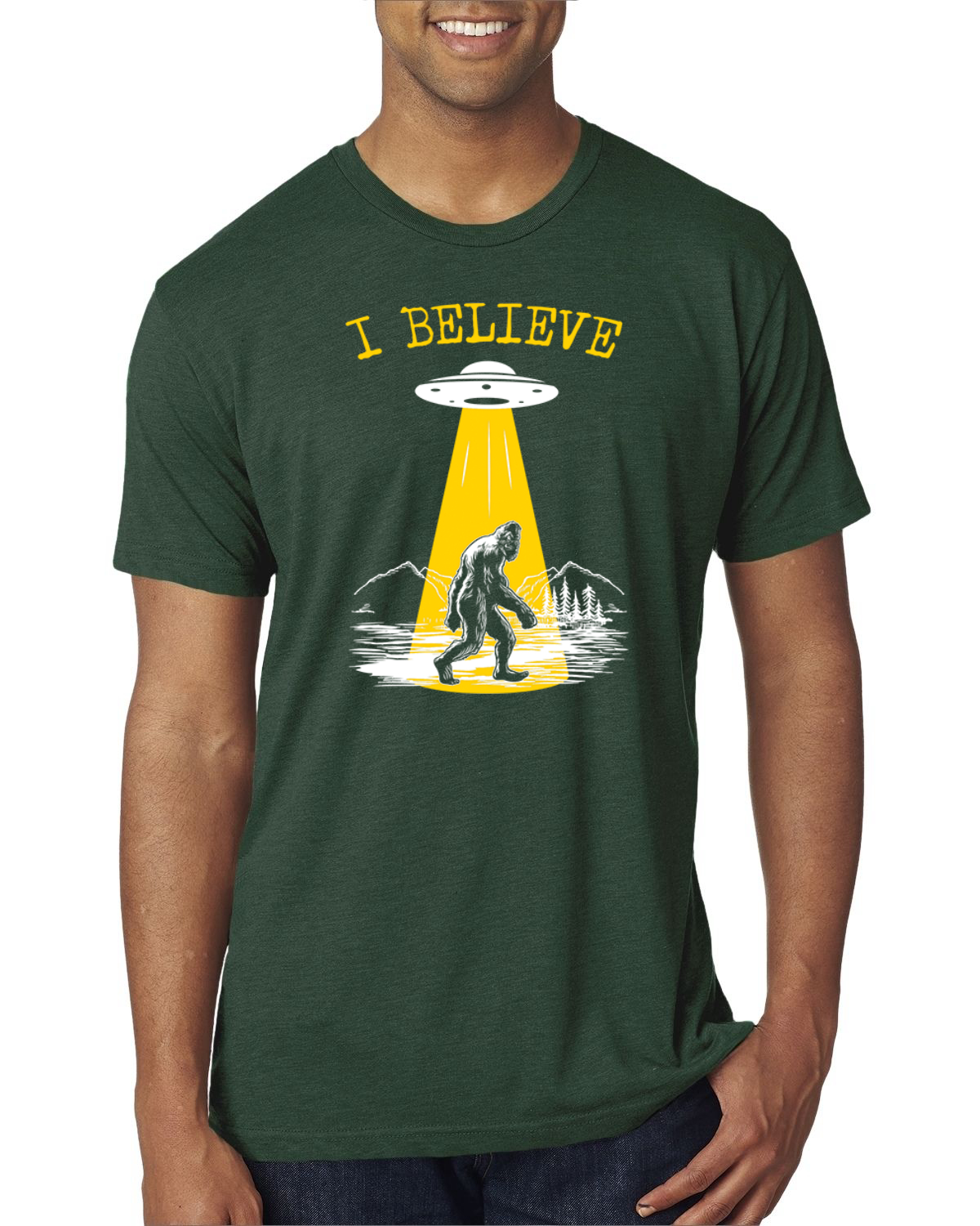 Camiseta I Believe UFO Sasquatch Hombre Premium Tri Blend - Imagen 3 de 17