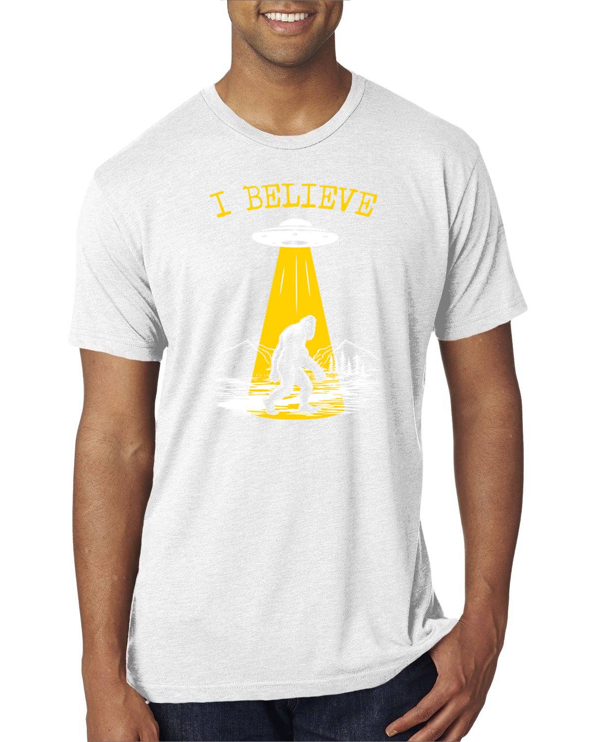 Camiseta I Believe UFO Sasquatch Hombre Premium Tri Blend - Imagen 5 de 17